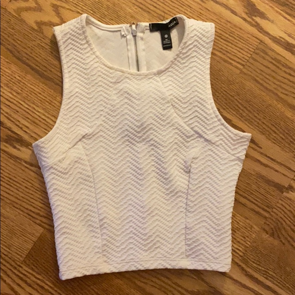 White ribbed crop top